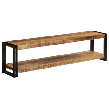 Mueble Para La Tv Madera Maciza De Mango 150x30x40 Cm Marrón