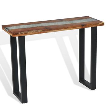 Mesa Consola De Teca 100x35x75 Cm Marrón