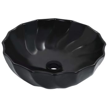 Lavabo 46x17 Cm Cerámica Negro