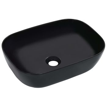 Lavabo 45,5x32x13 Cm Cerámica Negro