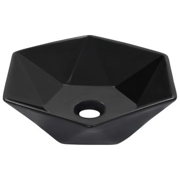 Lavabo 41x36,5x12 Cm Cerámica Negro