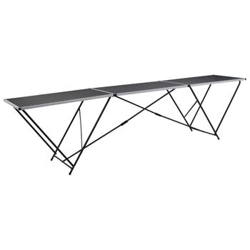 Mesa Para Empapelar Plegable De Mdf Y Aluminio 300x60x78 Cm Negro