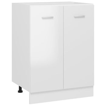 Armario Inferior Cocina Contrachapada Blanco 60x46x81,5 Cm