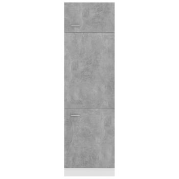 Armario Frigorífico Madera Ingeniería Hormigón 60x57x207 Cm Gris