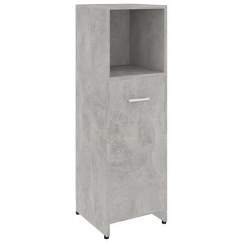 Armario De Baño Madera Contrachapada Gris Hormigón 30x30x95 Cm