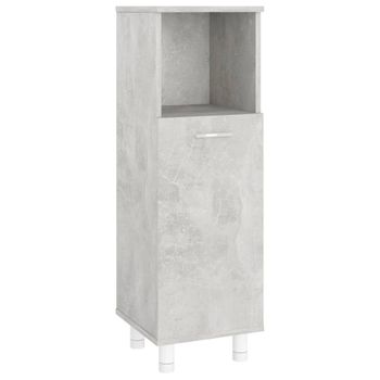 Armario De Baño Madera Contrachapada Gris 30x30x95 Cm