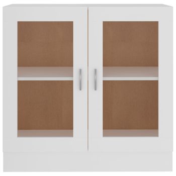 Vitrina De Madera Contrachapada Blanco 82,5x30,5x80 Cm