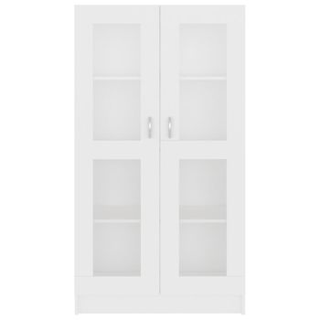 Vitrina De Madera Contrachapada Blanco 82,5x30,5x150 Cm