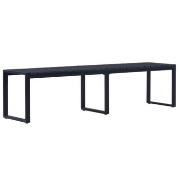 Banco De Jardín 180 Cm Tablero Ps Negro