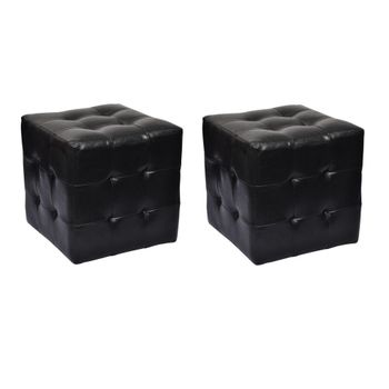 Taburetes Cubo Negros