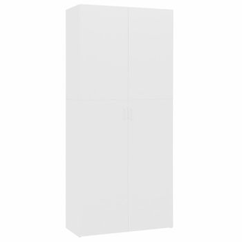 Mueble Zapatero De Madera Contrachapada Blanco 80x35,5x180 Cm