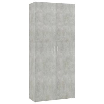 Mueble Zapatero Madera Contrachapada Gris 80x35,5x180 Cm