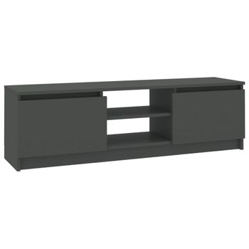 Mueble Para Tv De Aglomerado Gris 120x30x35,5 Cm