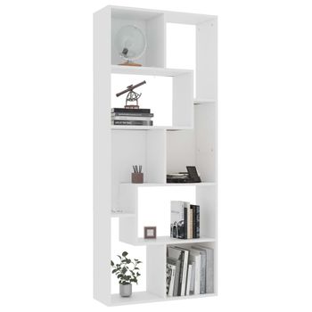 Estantería Librería Madera Contrachapada Blanco 67x24x161 Cm