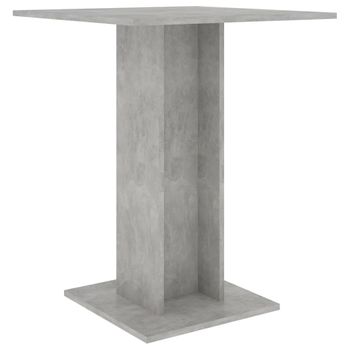 Mesa De Bistró De Madera Contrachapada Gris 60x60x75 Cm