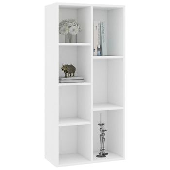 Estantería Librería Madera Contrachapada Blanco 50x25x106 Cm