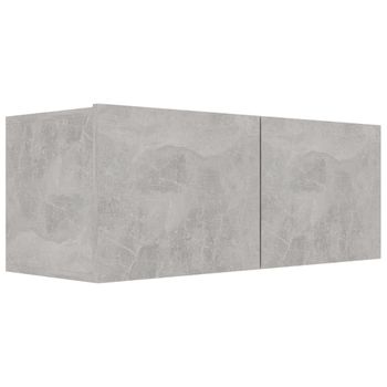 Mueble Para Tv Madera Contrachapada Gris Hormigón 80x30x30 Cm