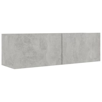 Mueble Para Tv Madera Contrachapada Gris Hormigón 100x30x30 Cm