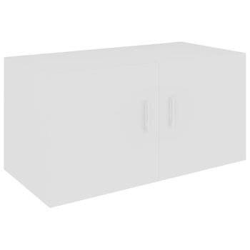 Armario De Pared Madera Contrachapada Blanco 80x39x40 Cm