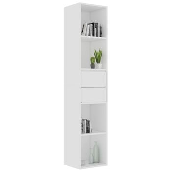 Estantería Librería Madera Contrachapada Blanco 36x30x171 Cm