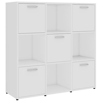 Estantería Librería Madera Contrachapada Blanco 90x30x90 Cm