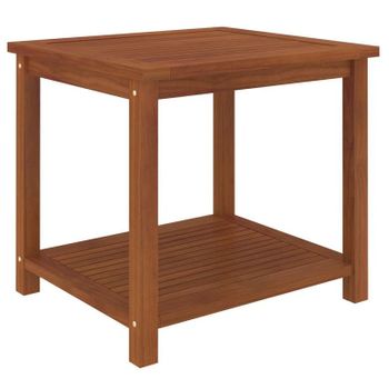 Mesa Auxiliar De Madera Maciza Acacia 45x45x45 Cm Marrón