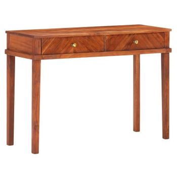 Mesa Consola De Madera Maciza De Acacia 110x40x76 Cm Marrón