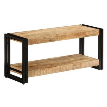 Mueble Para La Tv Madera Maciza De Mango 90x30x40 Cm Marrón