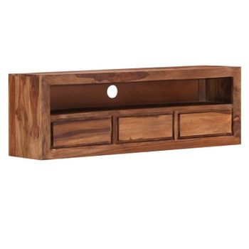 Mueble De Tv De Madera Maciza De Sheesham 120x30x40 Cm Marrón