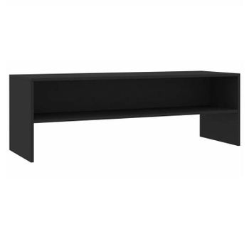 Mueble Para Tv Madera Contrachapada Negro 120x40x40 Cm