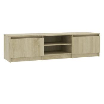 Mueble Tv Madera Contrachapada Color Roble Sonoma 140x40x35,5cm Marrón