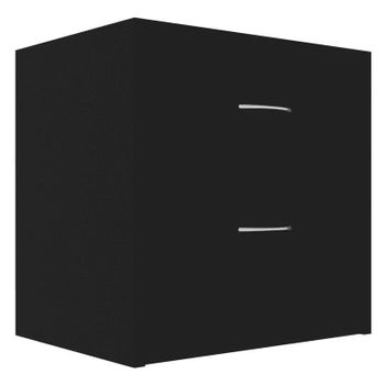 Mesitas De Noche 2 Uds Madera Contrachapada Negro 40x30x40 Cm