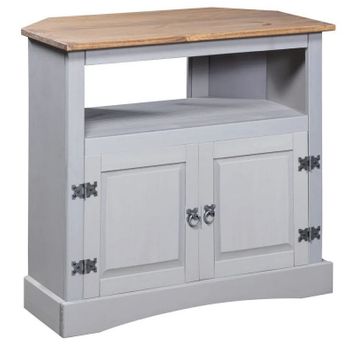 Mesa Consola Corona Range De Pino Mexicano Gris 80x43x78 Cm