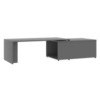 Mesa De Centro Madera Contrachapada Gris 150x50x35 Cm