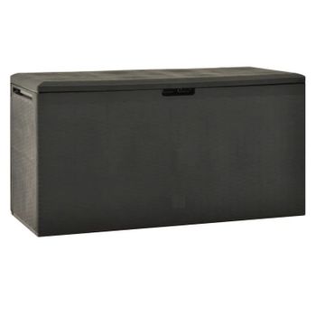 Caja De Almacenamiento De Jardín Gris Antracita 114x47x60 Cm