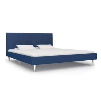 Estructura De Cama De Tela Azul 180x200 Cm