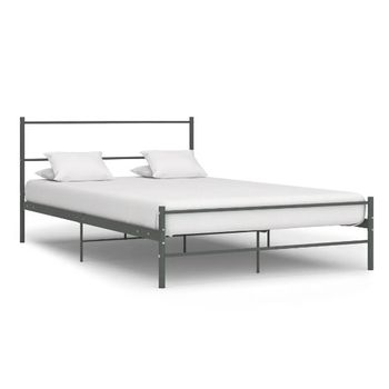 Estructura De Cama De Metal Gris 120x200 Cm