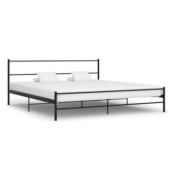 Estructura De Cama De Metal Negro 180x200 Cm