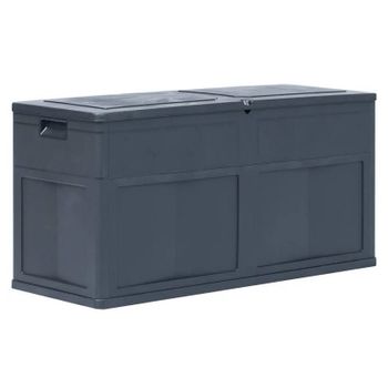 Caja De Almacenamiento De Jardín 320 L Negro