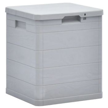 Caja De Almacenamiento De Jardín 90 L Gris Claro