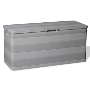 Caja De Almacenamiento De Jardín Gris 117x45x56 Cm