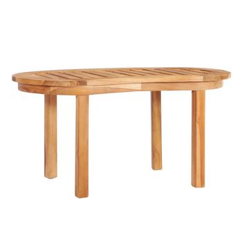 Mesa De Centro De Madera Maciza De Teca 90x50x45 Cm Marrón