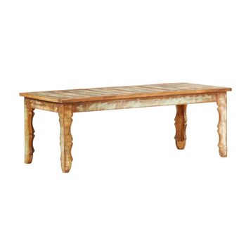 Mesa De Centro De Madera Maciza Reciclada 110x50x40 Cm Marrón