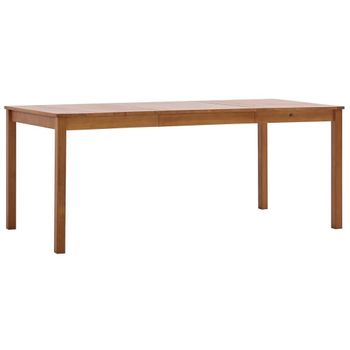 Mesa De Comedor De Madera De Pino Marrón Miel 180x90x73 Cm