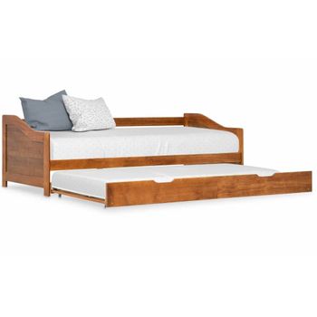 Estructura De Sofá Cama Madera De Pino Marrón Miel 90x200 Cm