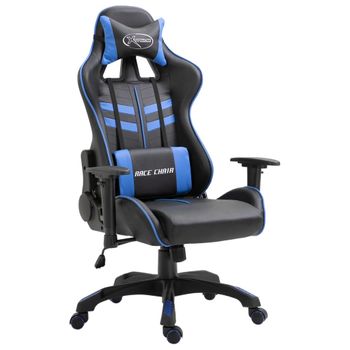 Silla De Gaming De Cuero Sintético Azul