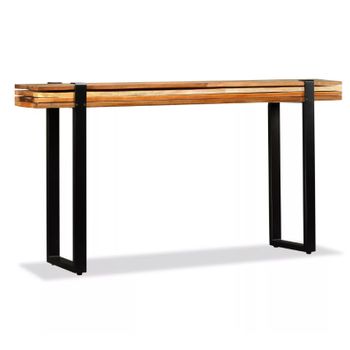 Mesa Consola De Madera Maciza Reciclada Ajustable Multicolor