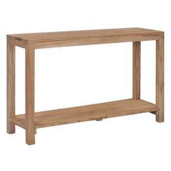 Mesa Consola De Madera Maciza De Teca 120x35x75 Cm Marrón