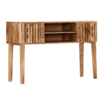 Mesa Consola De Madera Maciza De Acacia 120x35x76 Cm Marrón