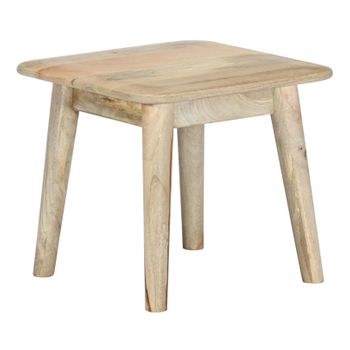 Mesa De Centro De Madera Maciza De Mango 45x45x40 Cm Marrón